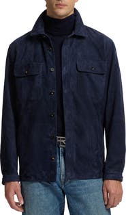 Ralph Lauren Purple Label Calloway Insulated Lambskin Suede Shirt Jacket