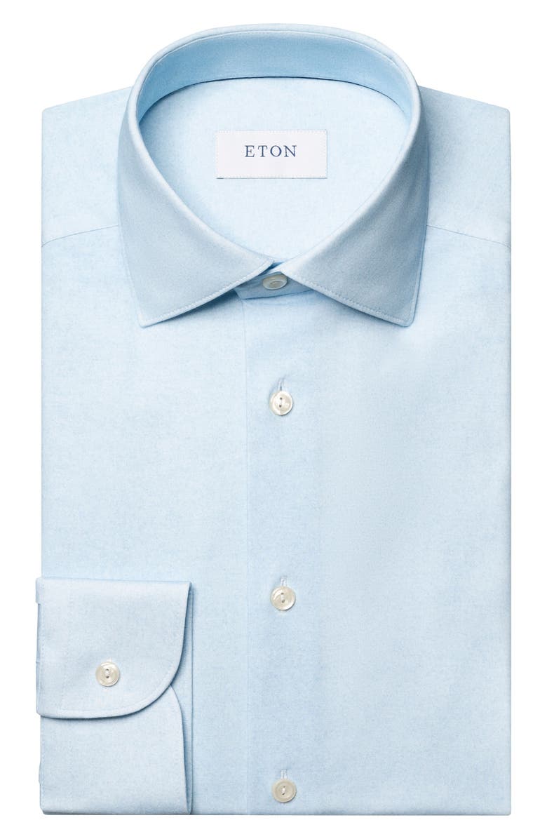 Eton Slim Fit Solid 4Flex Dress Shirt, Alternate, color, Light Blue