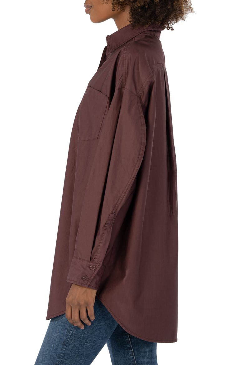 Tyra Oversize Tunic Shirt, Alternate, color, RAISIN