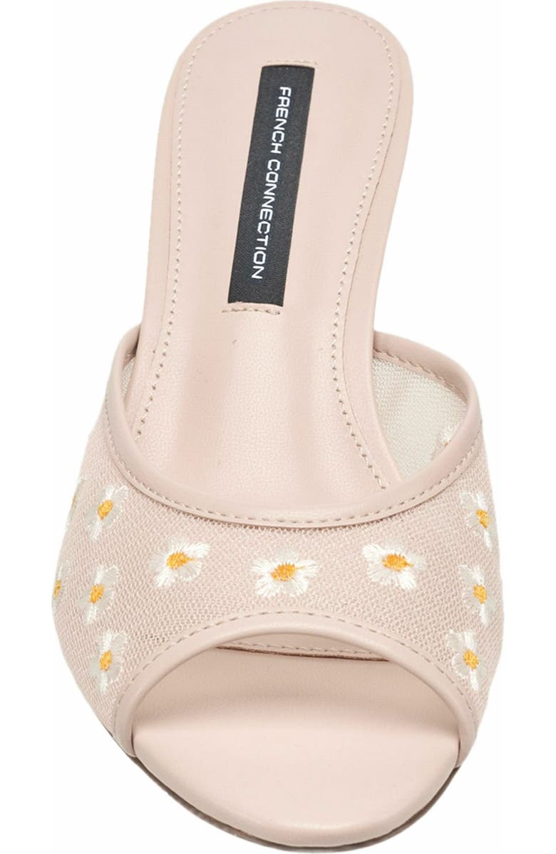 French Connection Nancy Mesh Embroidered Kitten Heel, Alternate, color, Nude