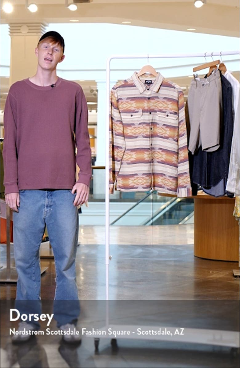 Offshore Jacquard Stripe Cotton Button-Up Shirt, sales video thumbnail