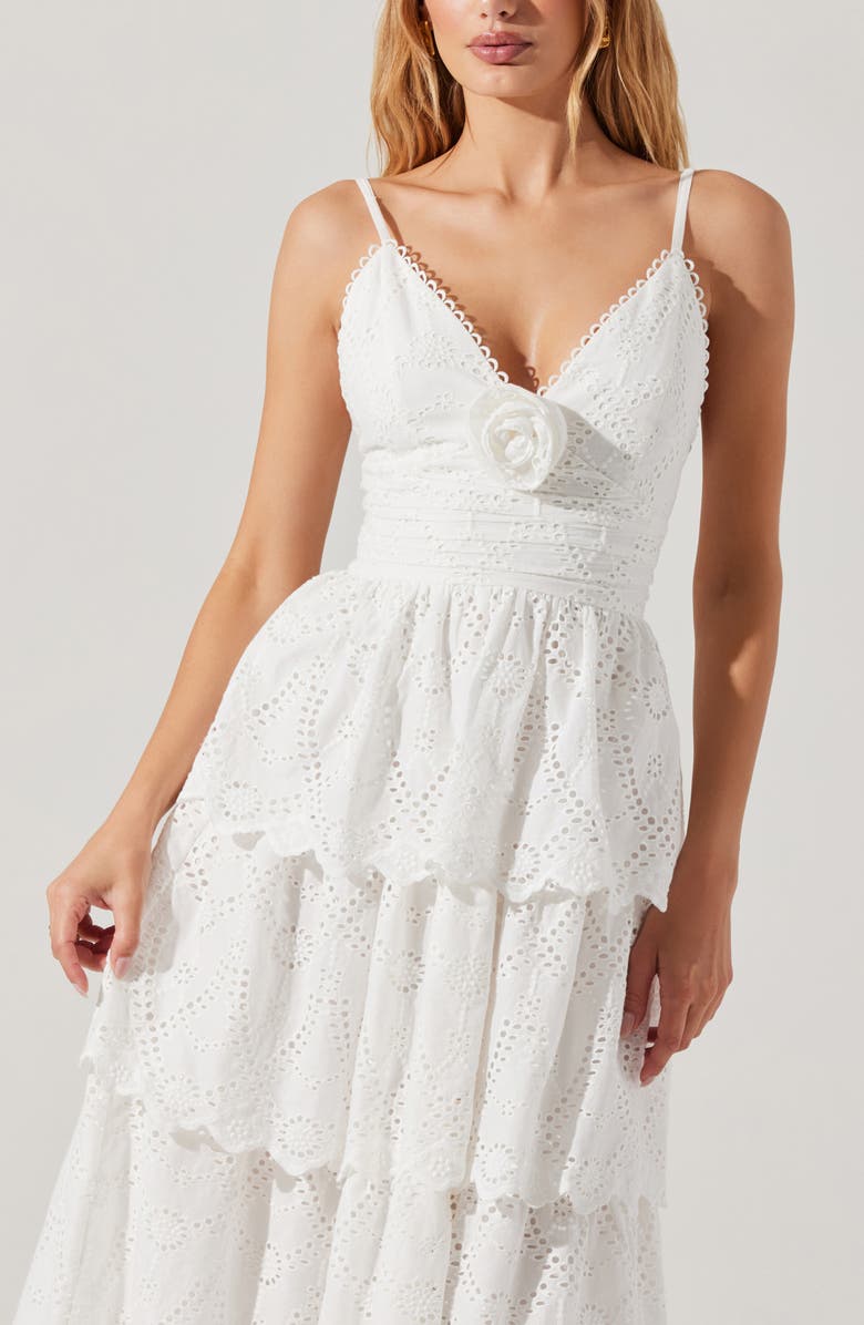 ASTR the Label Faeryn Tiered Cotton Maxi Dress, Alternate, color,