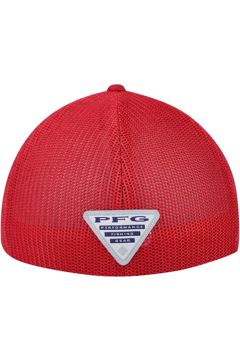 Men's Columbia Cardinal Arkansas Razorbacks PFG Hooks Flex Hat, Alternate, color, Cardinal