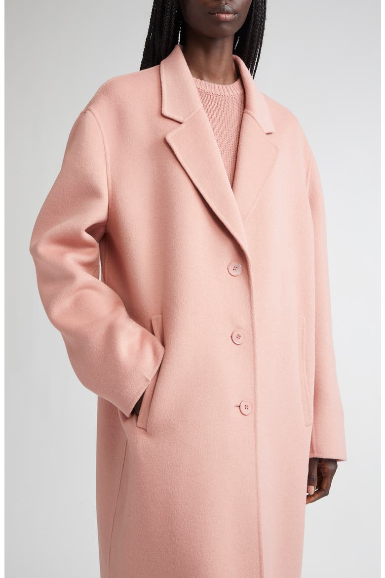 Slouch Virgin Wool Coat, Alternate, color, ROSETTE