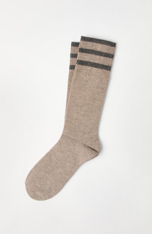 Brunello Cucinelli Sparkling Knit Socks In Neutral