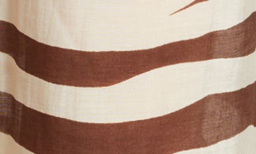 Mango Koni Animal Print Wide Leg Pants In Brown