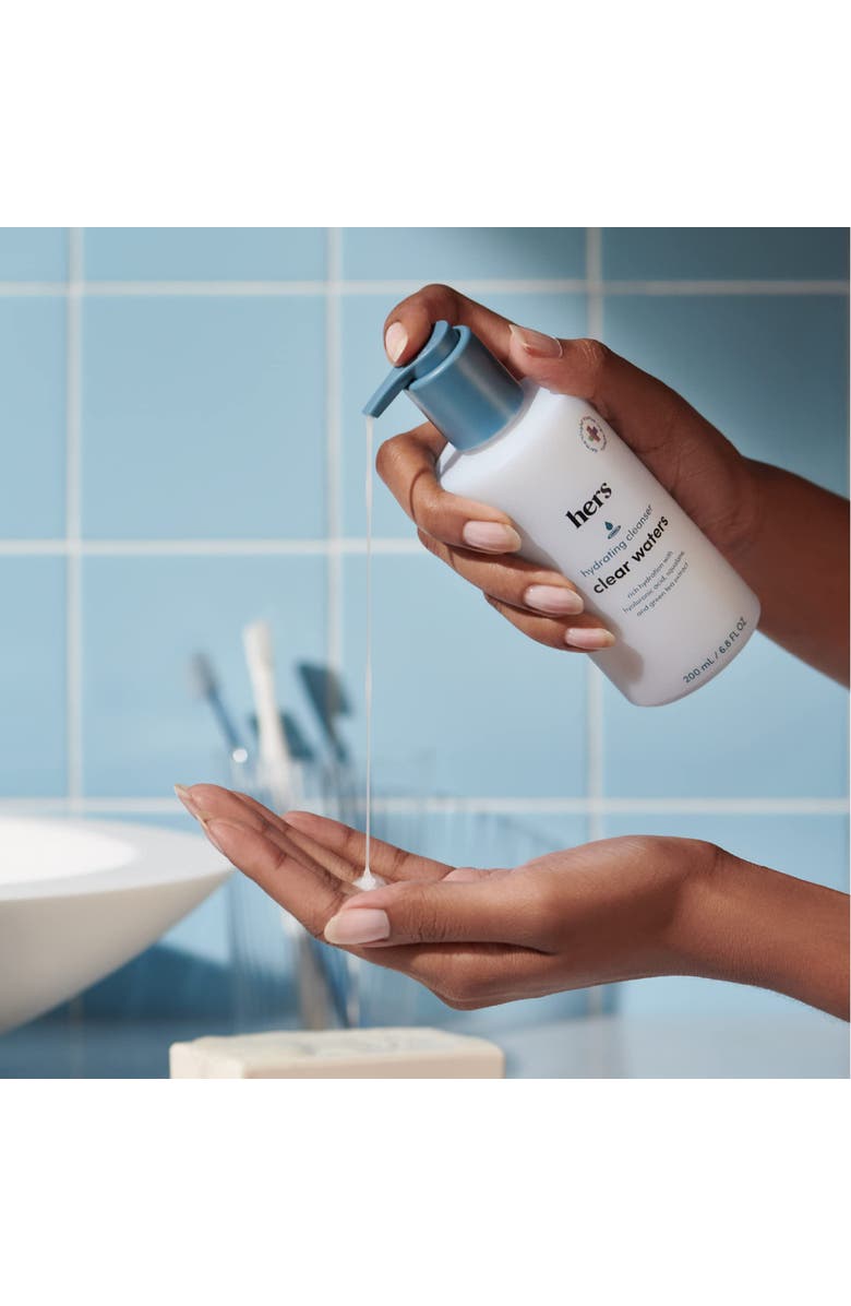 HIMS & HERS Clear Waters Hydrating Cleanser Gentle, pH-Balancing, Squalane Face Wash with Hyaluronic Acid, Alternate, color,
