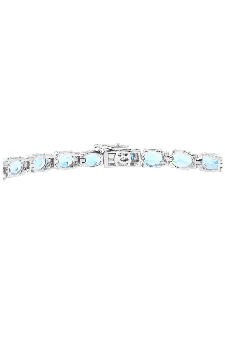 14K White Gold Diamond,Aquamarine Bracelet, Alternate, color, Hematite and FW Blush Pearl