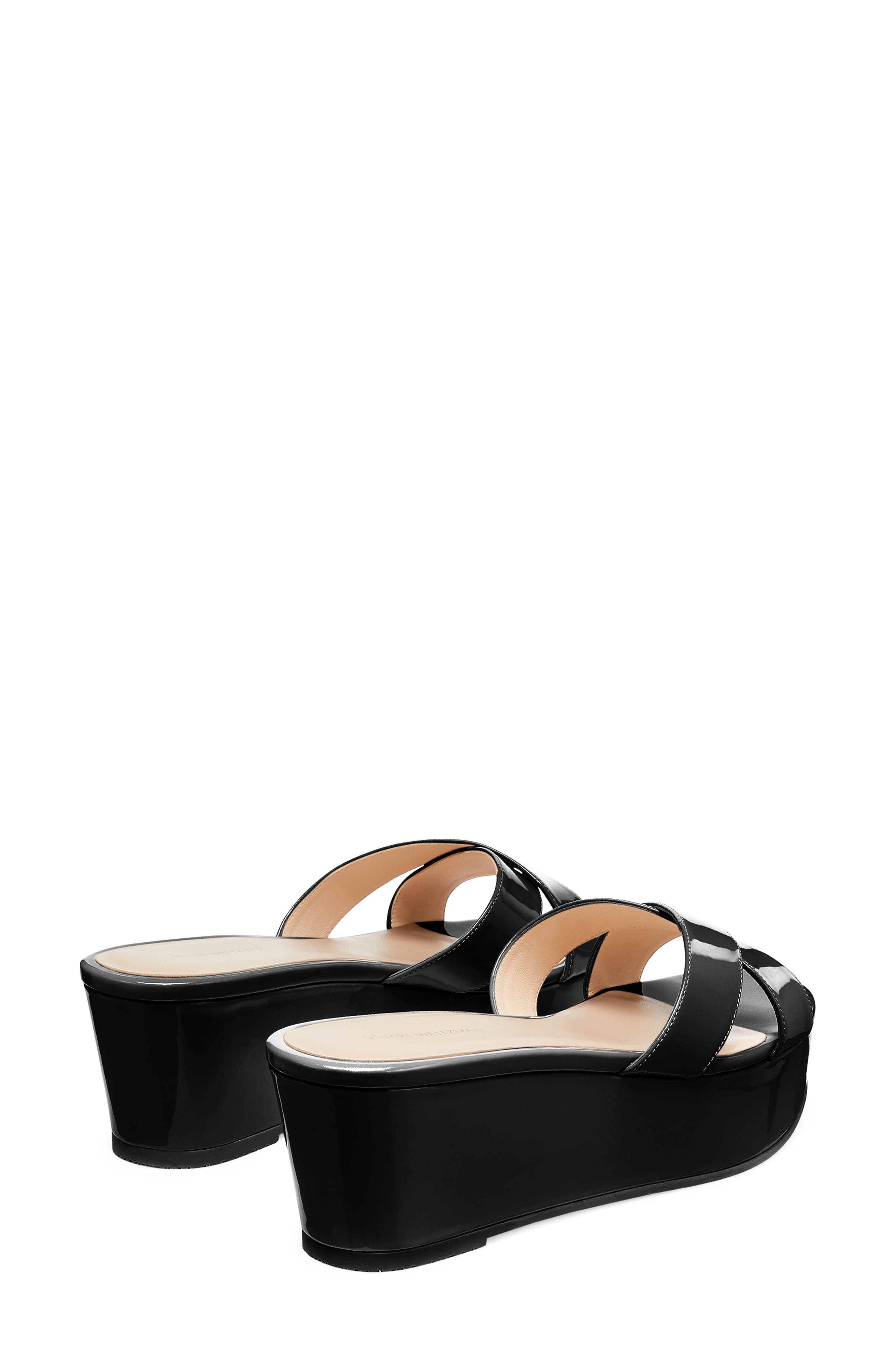 Stuart Weitzman Avenue 65 Flatform Wedge Slide Sandal, Alternate, color, 