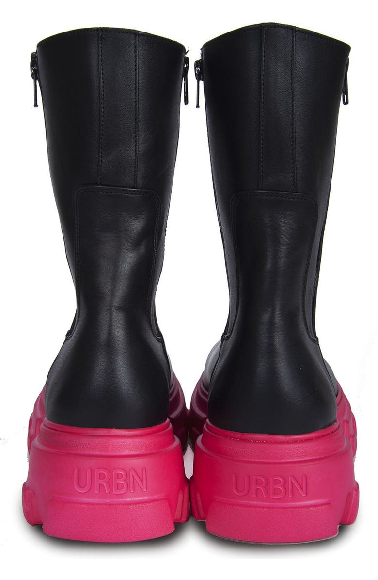 URBNKICKS Men
s Leather Double Zipper Boots BSB, Alternate, color, Black