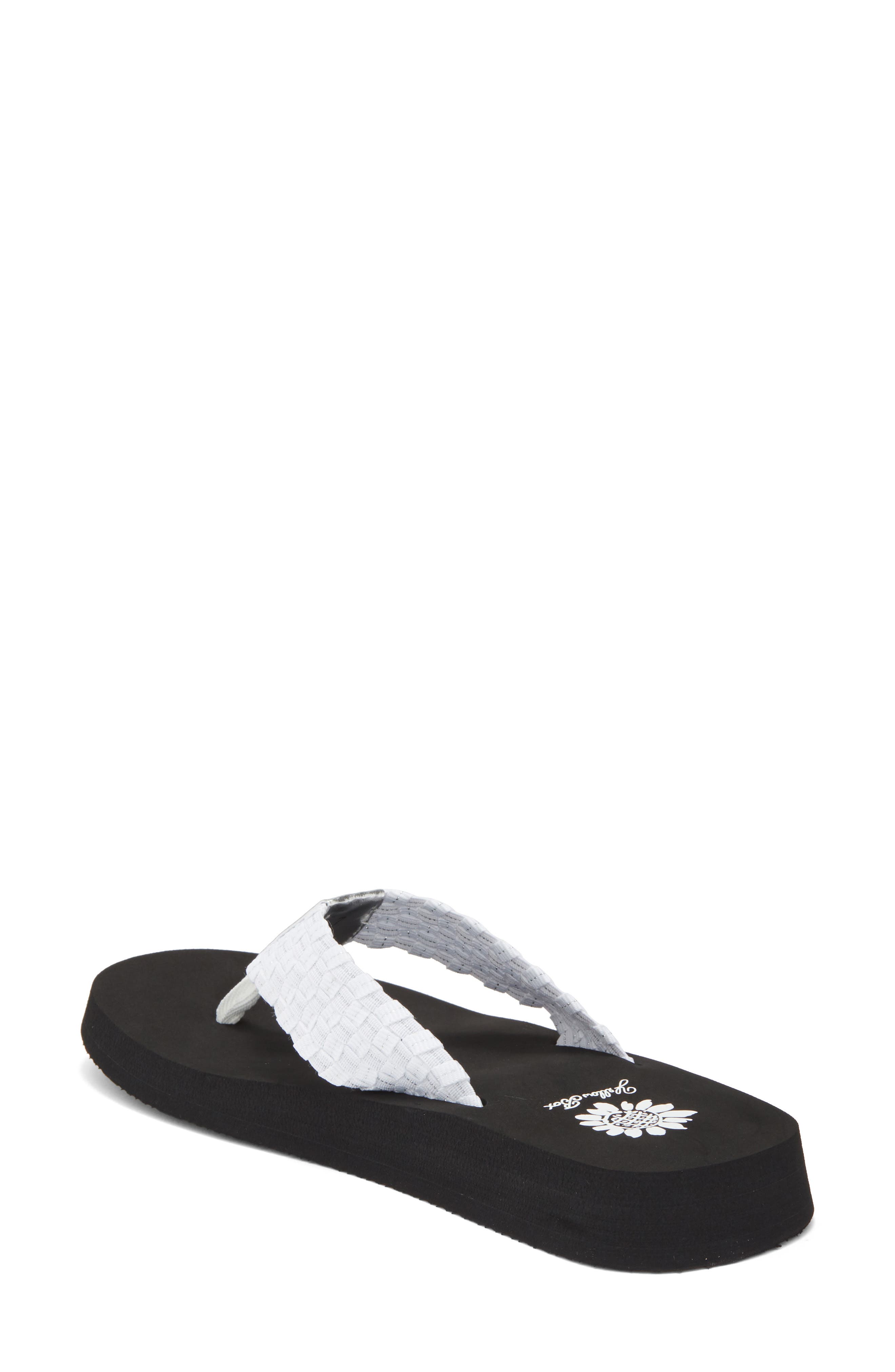 Yellow Box Premium Soleil Flip Flop Sandal, Alternate, color, White Silver
