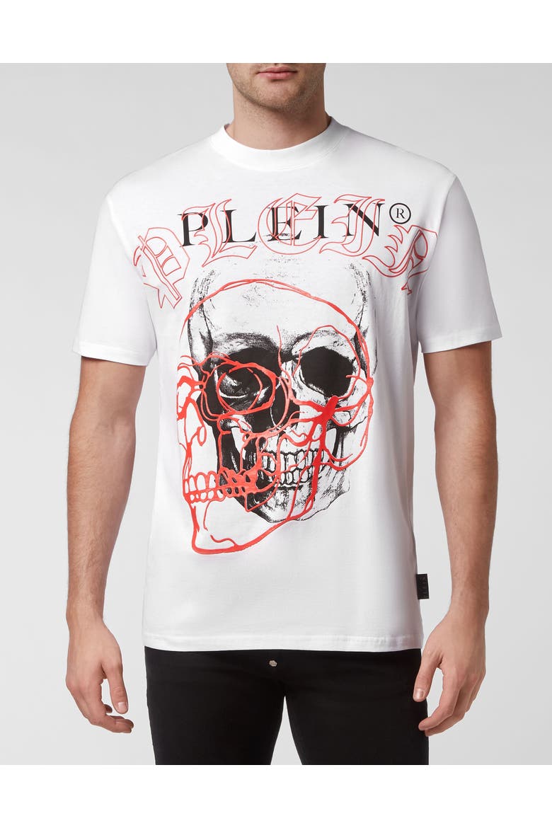 T-Shirt Round Neck Men, Main, color, white