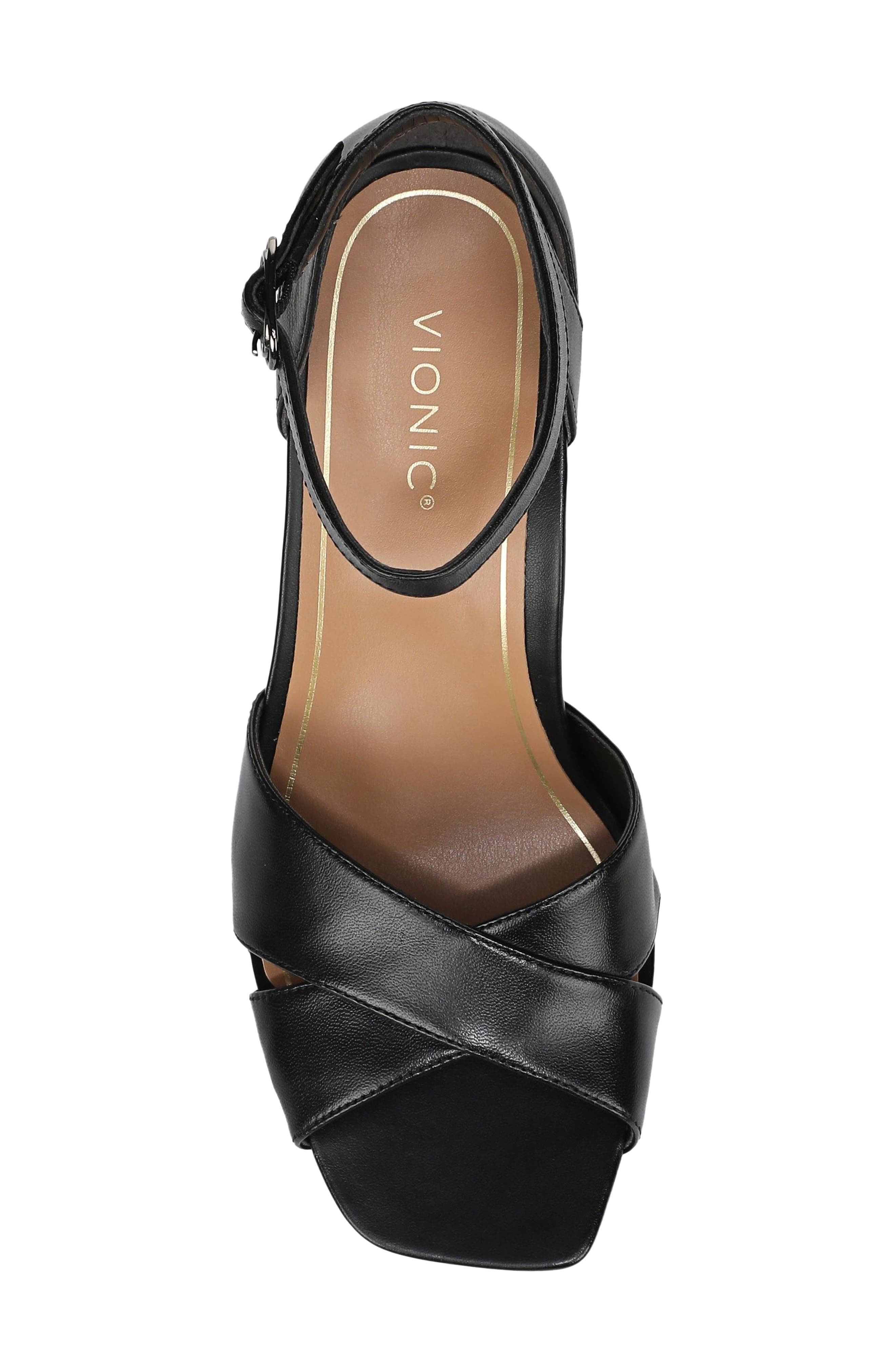 Vionic Charmaine Sandal, Alternate, color, Black Leather