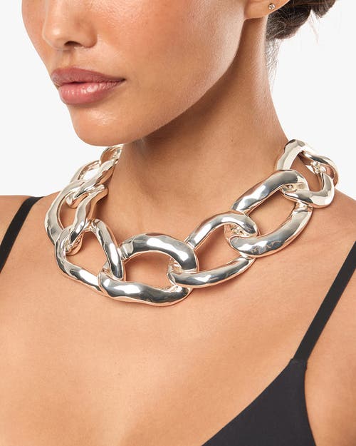 Weworewhat Chunky Chain Choker In Silver