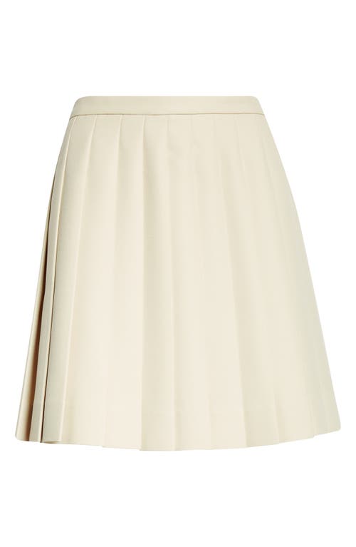 Shop Sandy Liang Lilo Pleated A-line Skirt In Butter
