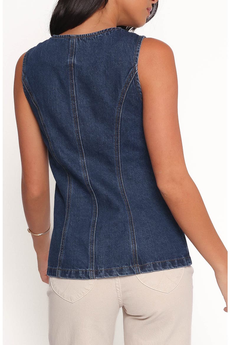 Nessa Denim Vest, Alternate, color, BLUE