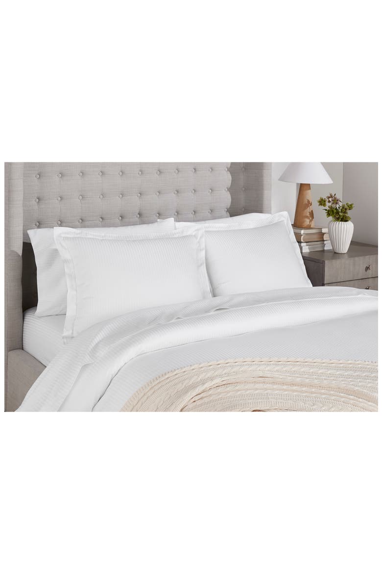 Signature Stripe Sheet Set, Alternate, color, WHITE