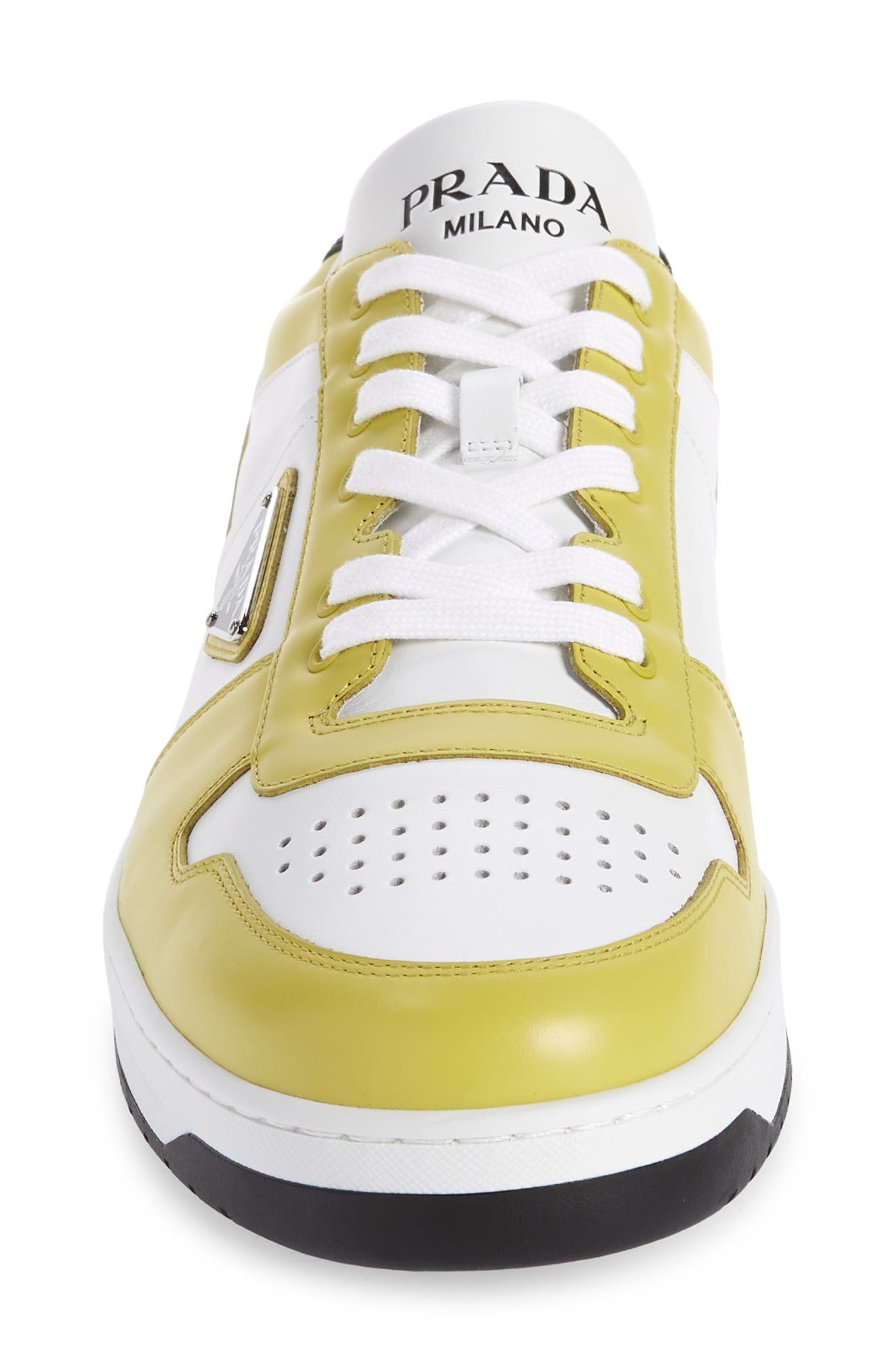 Prada Downtown Logo Low Top Sneaker, Alternate, color, 