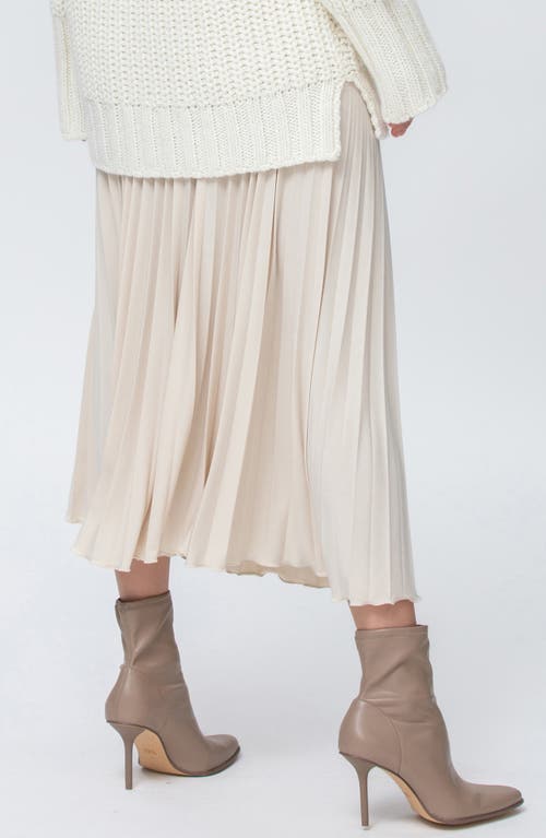 Pietro Brunelli Pleated Midi Maternity Skirt In Natural