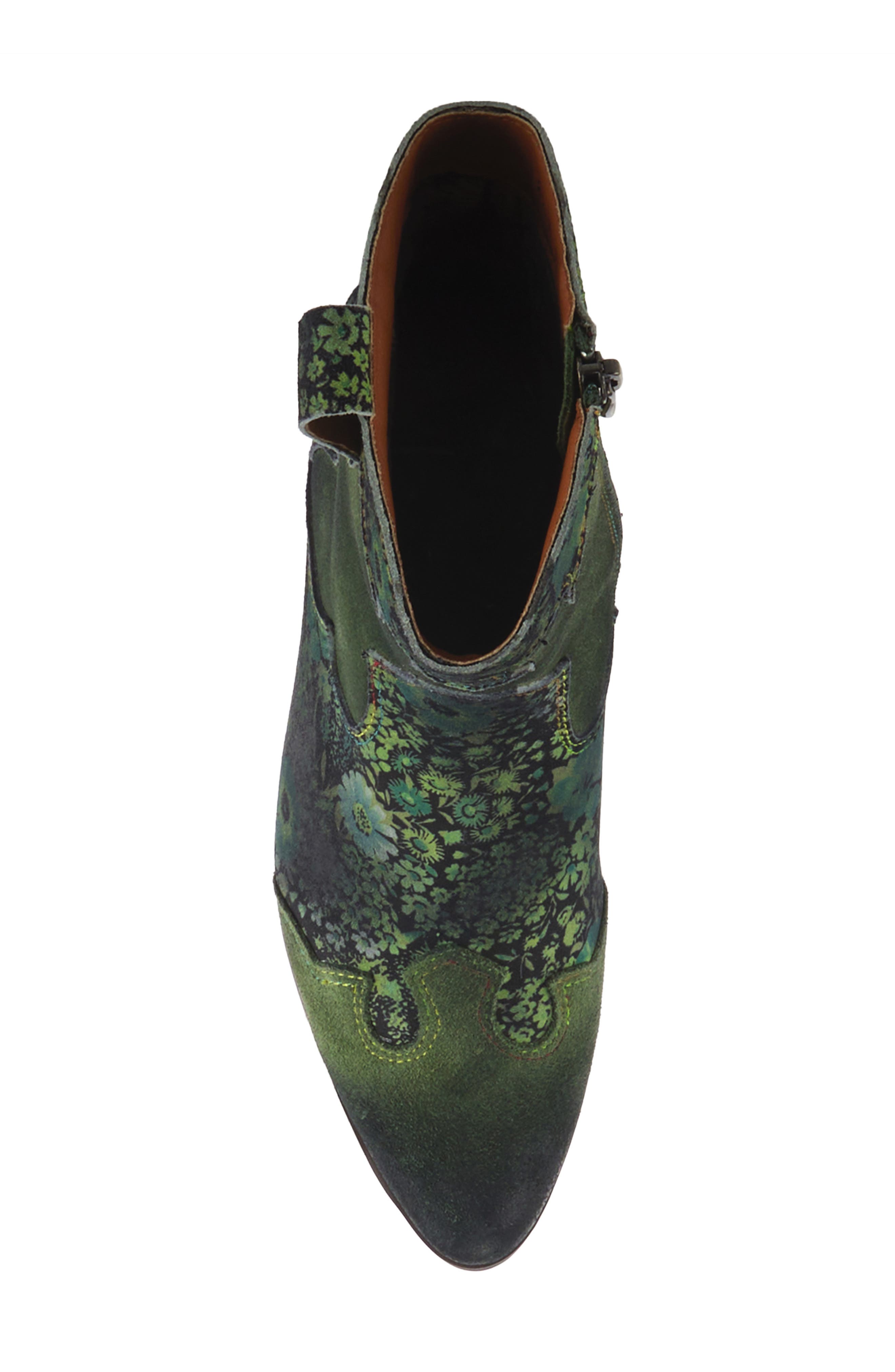 Ladyluck Bootie, Alternate, color, GREEN MULTI SUEDE