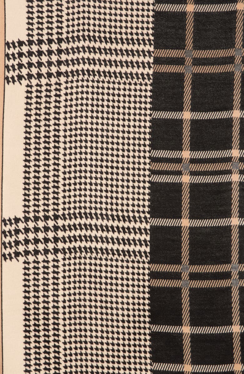 La Fiorentina Plaid Pom Trim Wrap, Alternate, color,