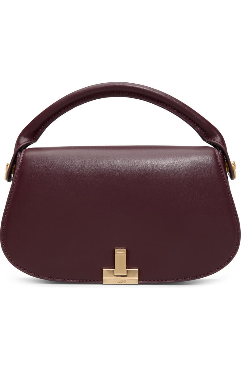 ALDO Willamae Faux Leather Top Handle Bag, Main, color, Dark Plum