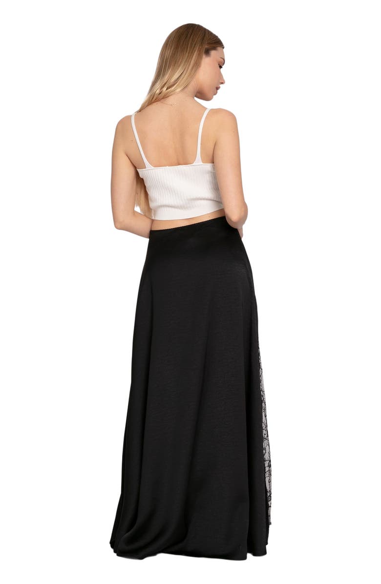 Belle & Bloom California Dreamin' Maxi Skirt, Alternate, color, Black