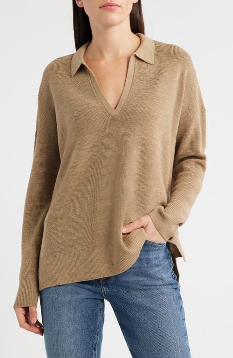 Classic Collar Wool Sweater (Regular & Petite)