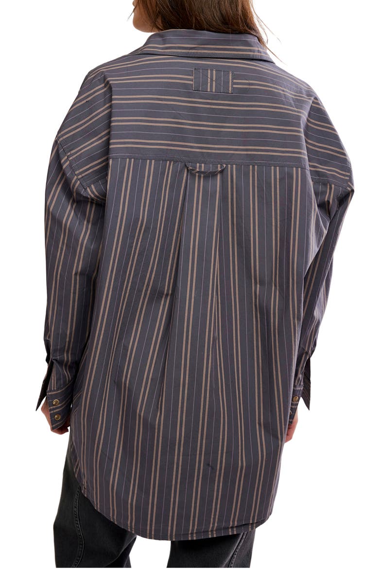Freddie Striped Cotton Shirt, Alternate, color, GREY COMBO