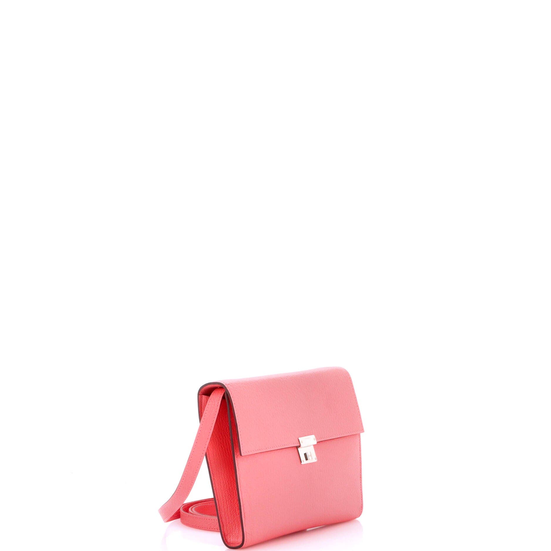 Pre-Owned Hermes Clic Wallet on Strap Chevre Mysore 16, Alternate, color, Rose D'ete