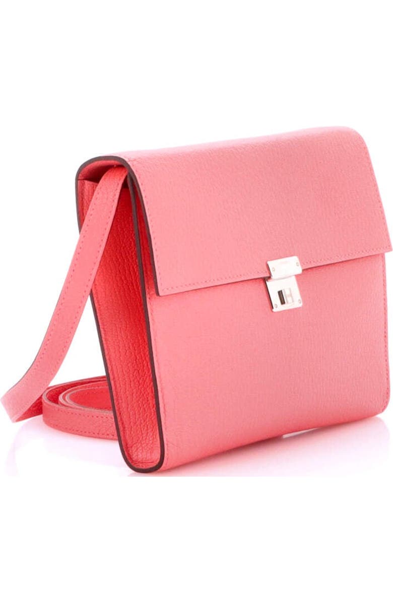 Pre-Owned Hermes Clic Wallet on Strap Chevre Mysore 16, Alternate, color, Rose D'ete