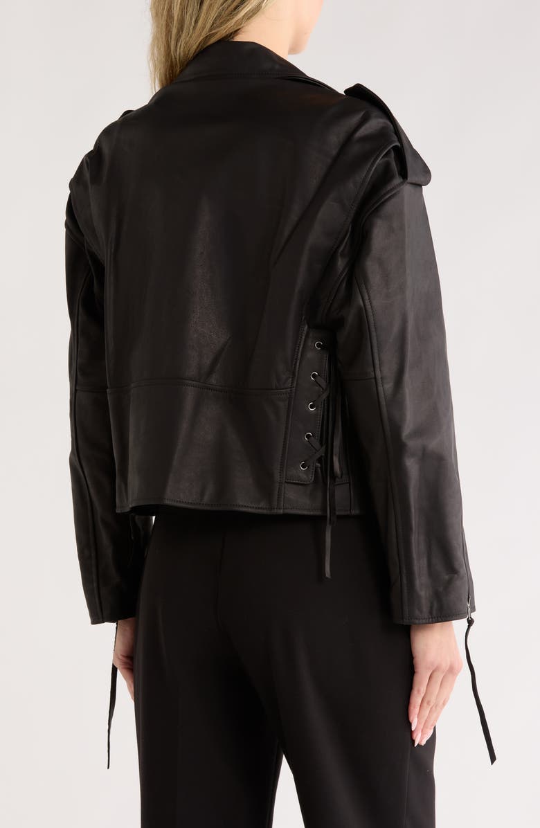 TWP My First Ex-Husband Leather Jacket, Alternate, color, Black