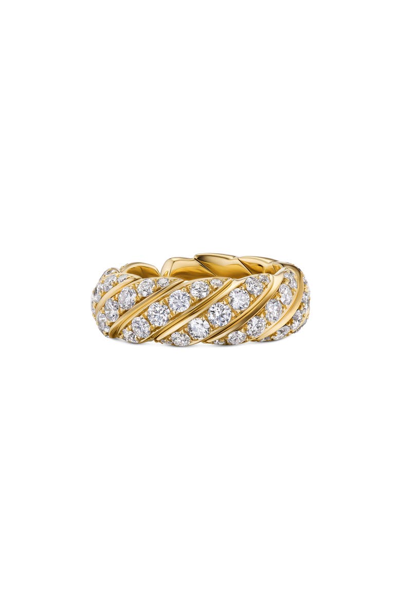 Sculpted Cable Flex Band Ring, Alternate, color, GOLD
