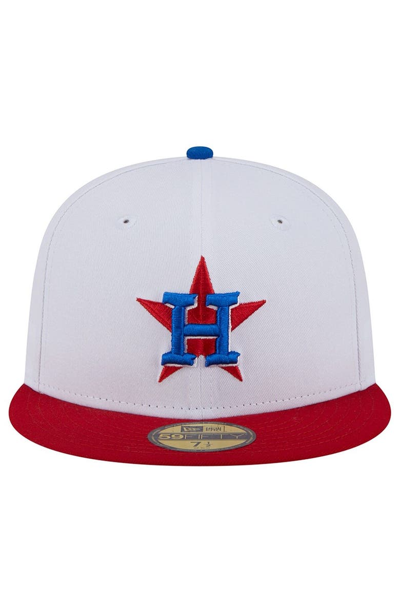 New Era Men's New Era White/Red Houston Astros Undervisor 59FIFTY Fitted Hat, Alternate, color, 