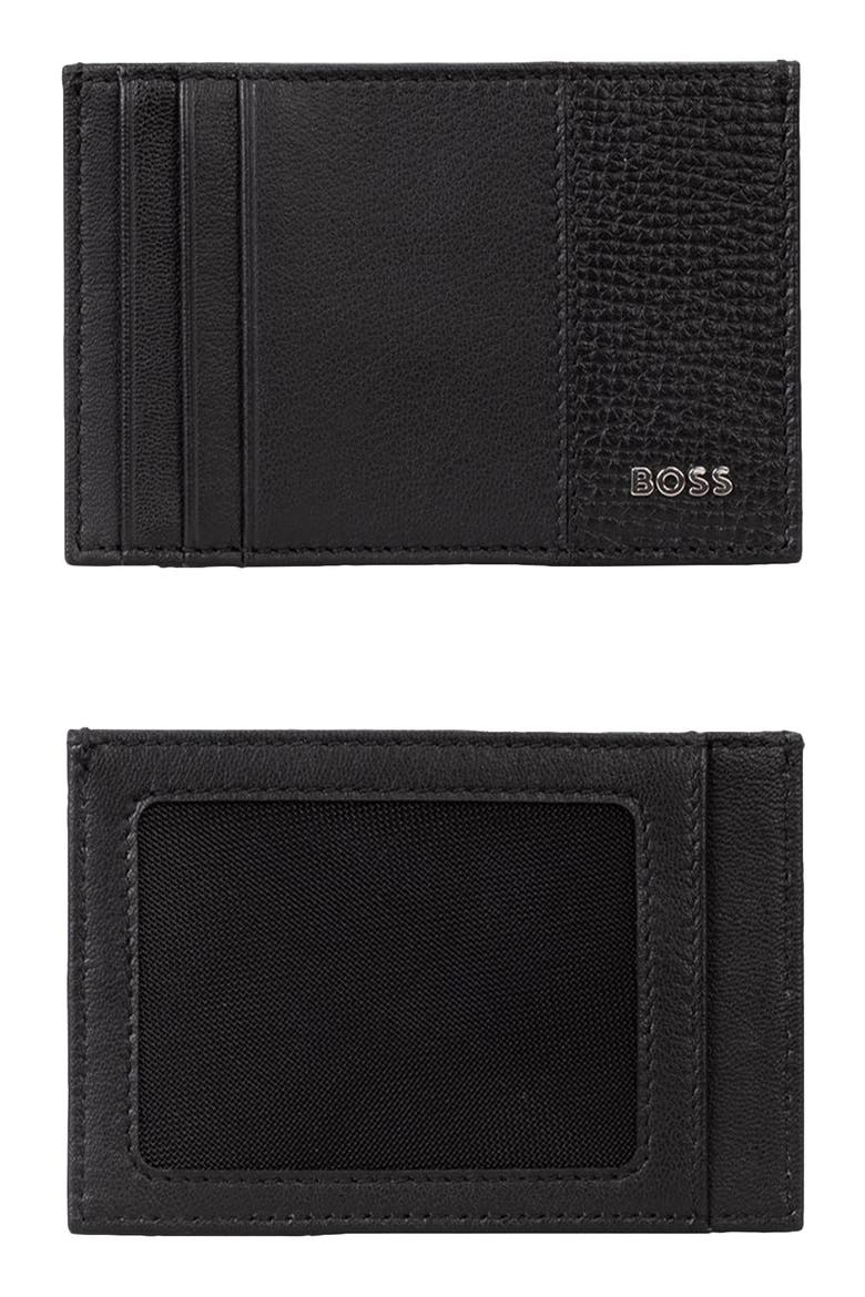 New Crosstown Leather Card Case, Alternate, color, BLACK