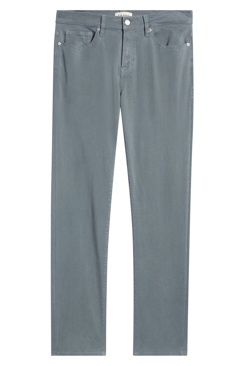 L'Homme Slim Fit Five-Pocket Twill Pants, Alternate, color, MODERN GREY