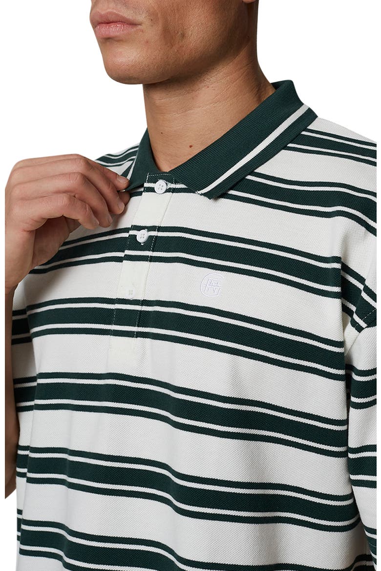 Boxy Fit Striped Polo, Alternate, color, Green