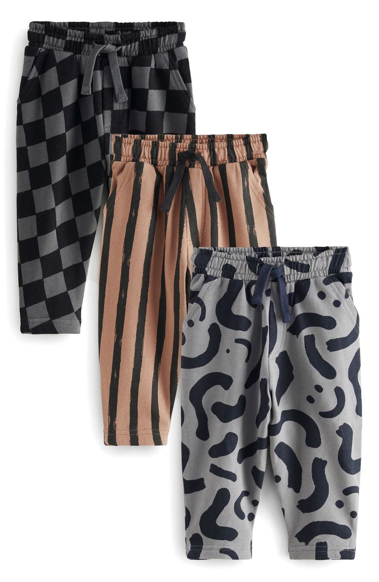 NEXT Kids' Assorted 3-Pack Patterned Joggers, Main, color, 