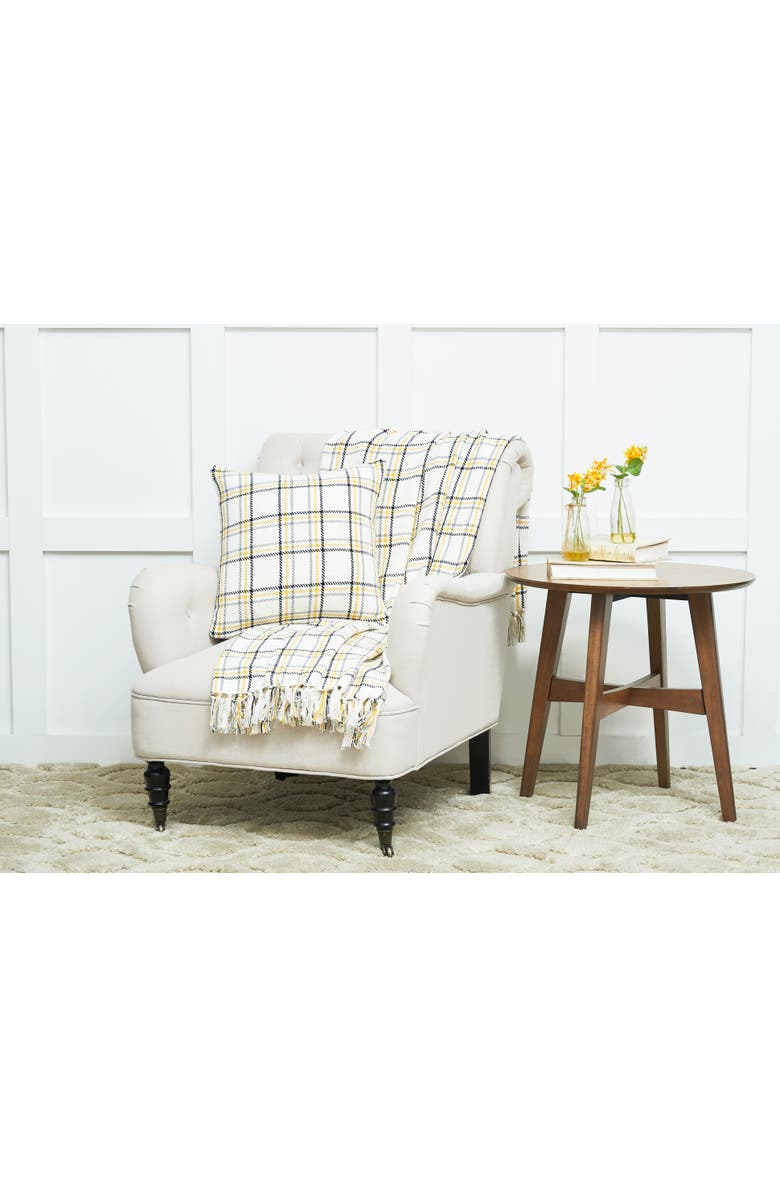 C&F Home Honey Bee Plaid Throw, Alternate, color, Yellow