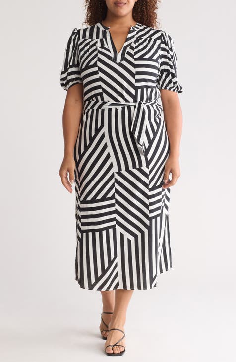 Montana Balloon Sleeve Challis Maxi Dress (Plus)