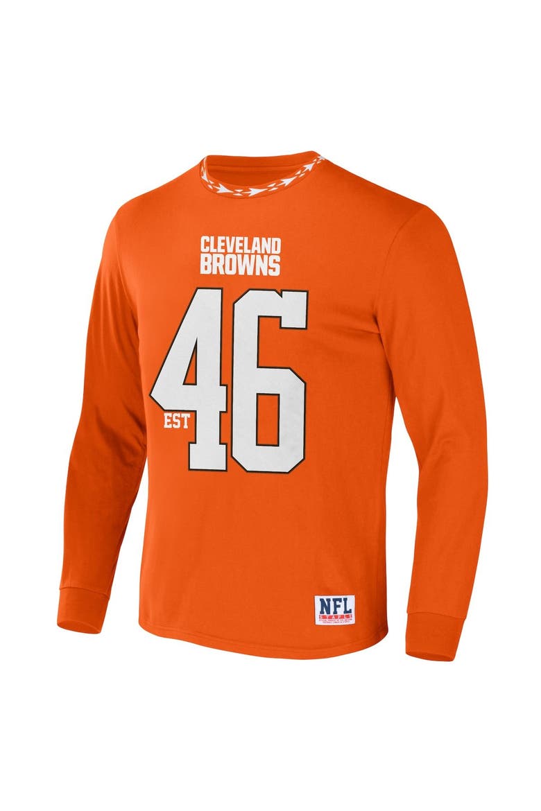 Men's NFL x Staple Orange Cleveland Browns Core Team Long Sleeve T-Shirt, Alternate, color, Orange
