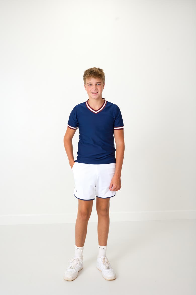 Boys V Neck Practice Tee, Alternate, color, Navy