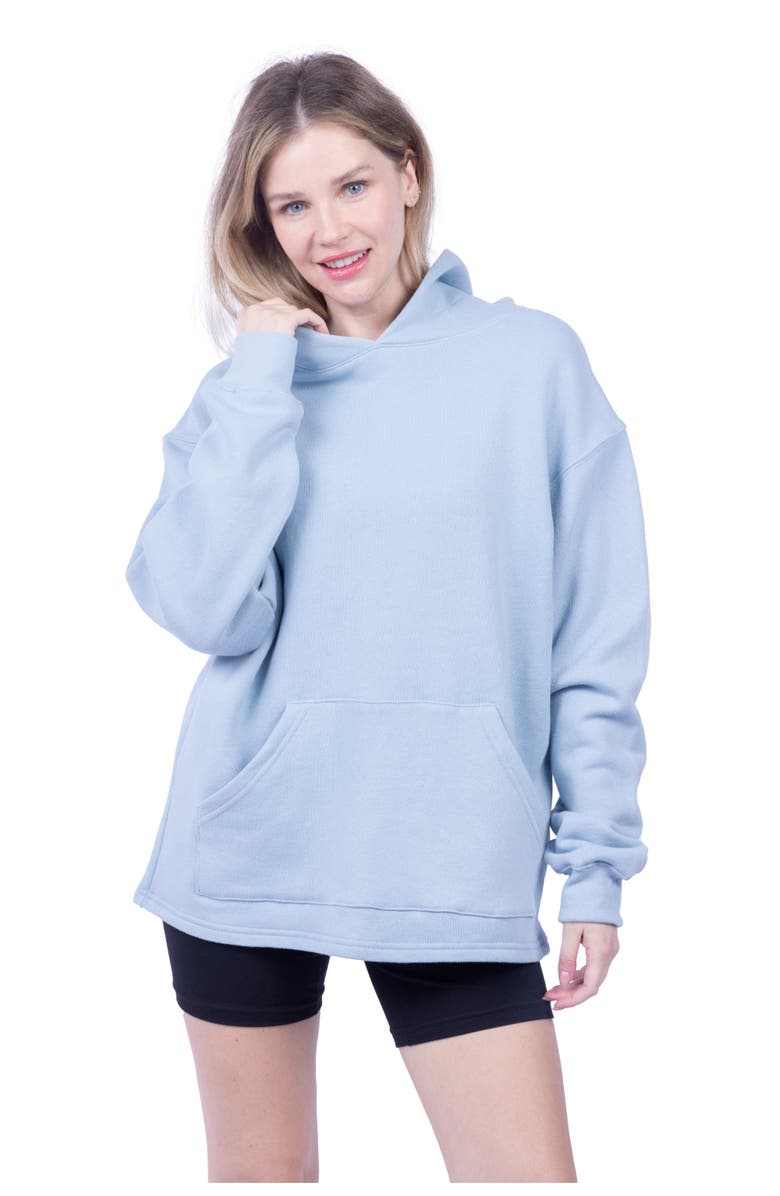 Lezat Juno Organic Cotton Oversized Heavyweight Hoodie Sweatshirt, Alternate, color, Winter Sky