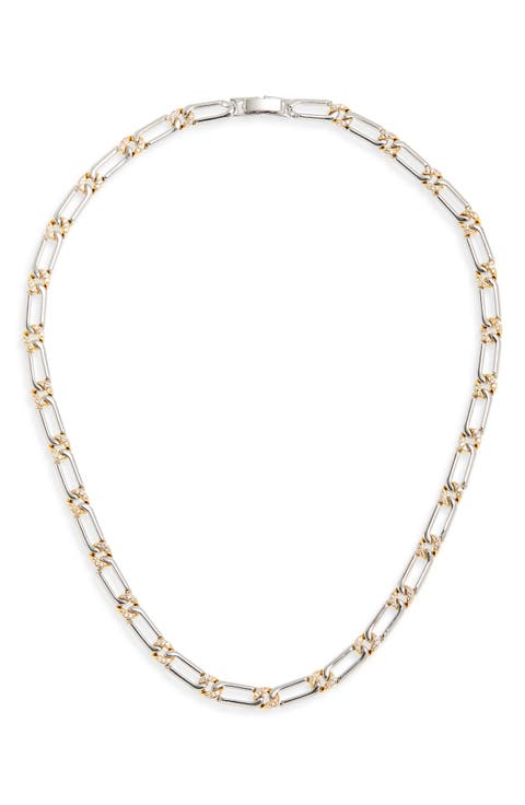 The Two-Tone Pavé Chain Necklace