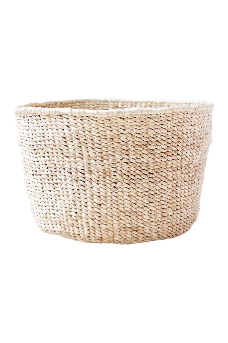 Banana Leaf Floor Basket, Main, color, Natural
