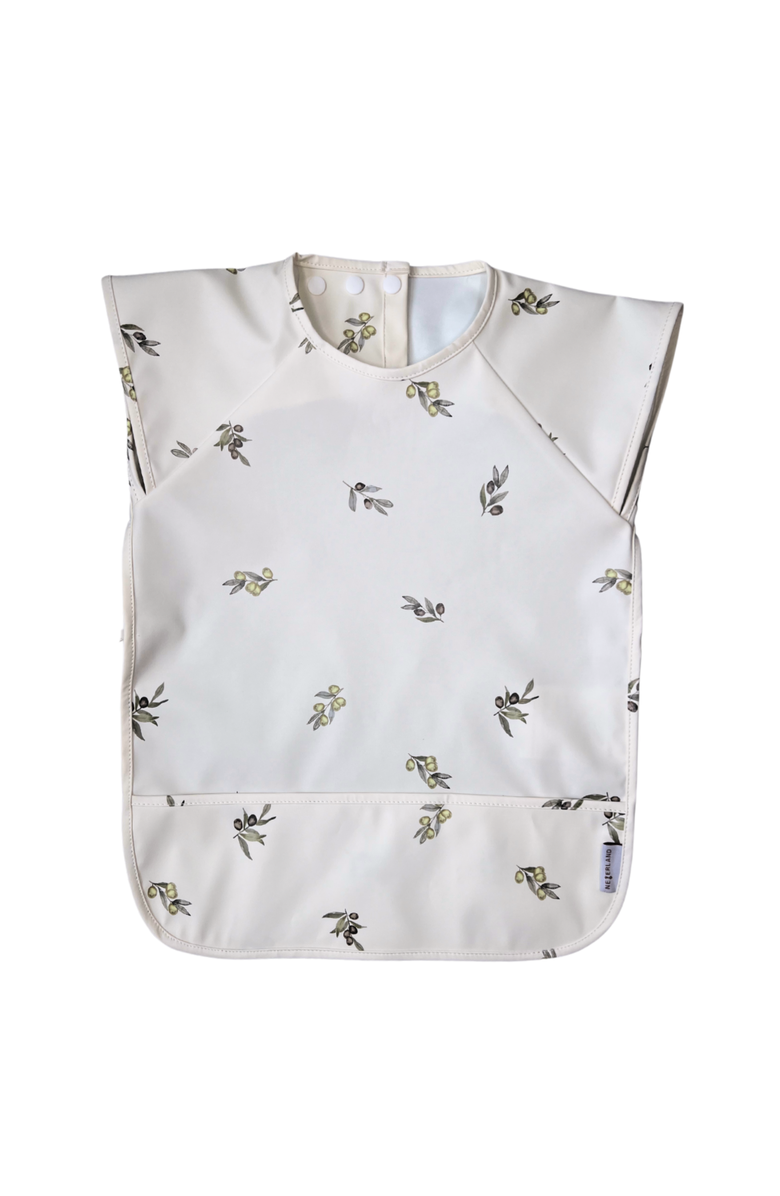 Neferland Premium Classic High-Pocket Short Sleeve Bib Smock, Main, color, Zaytoun Olives