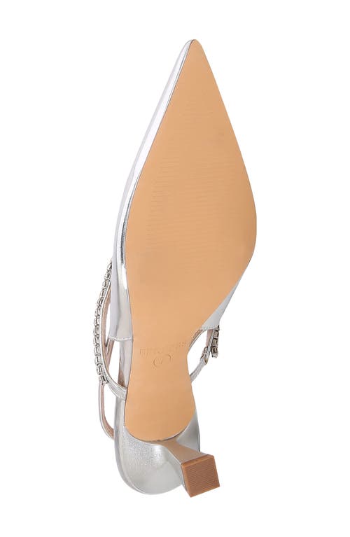 BERNESS BERNESS CAMILLE RHINESTONE POINTED TOE SLINGBACK PUMP 