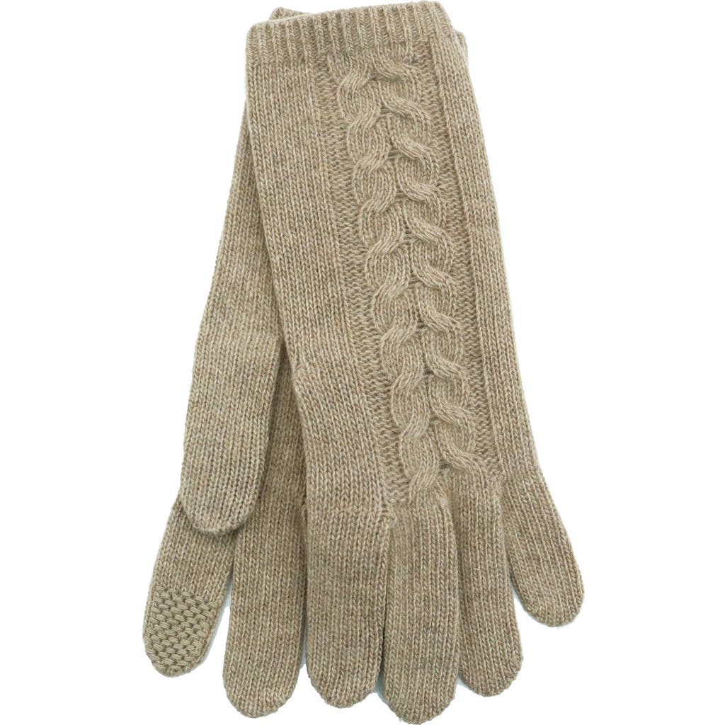 Portolano Cashmere Tech Gloves In Neutral