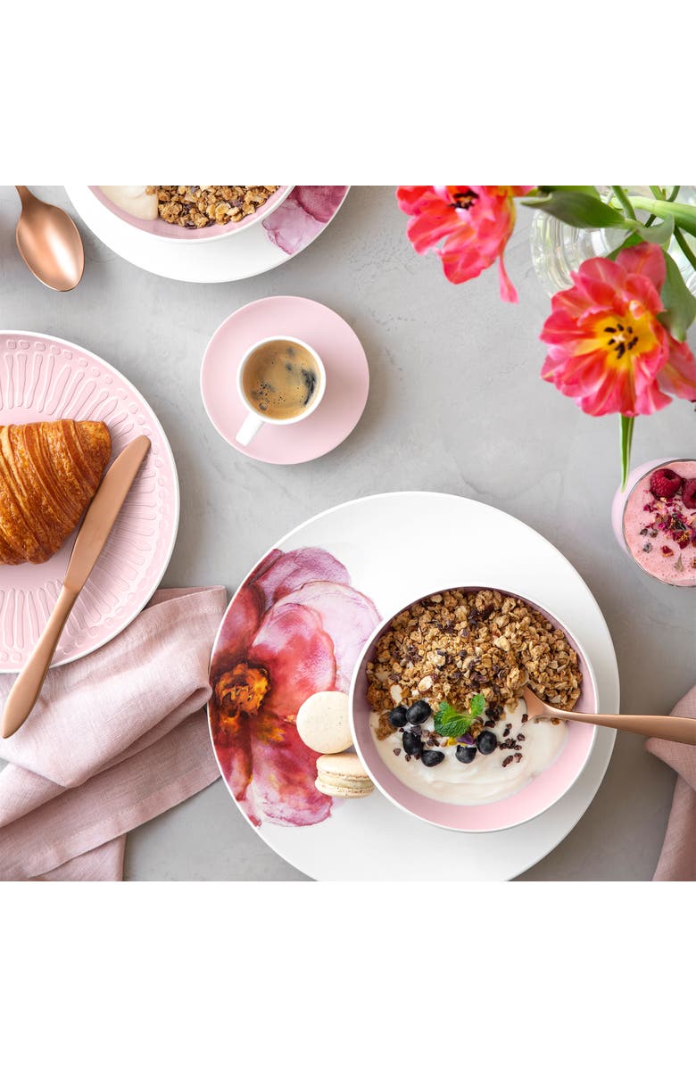 Villeroy & Boch Rose Garden Dinner Plate Coupe, Alternate, color, Pink