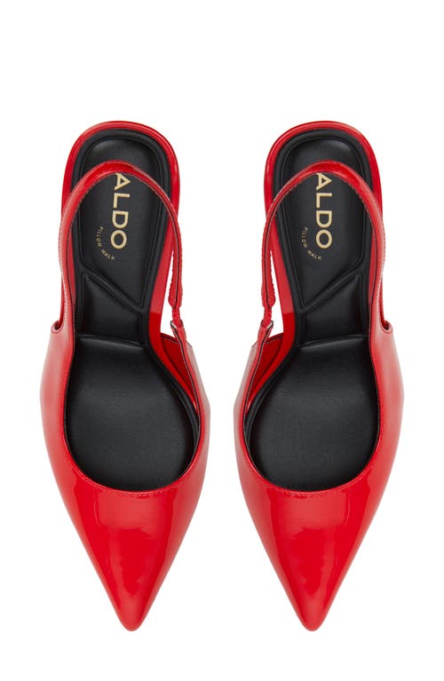 Aldo Puckerup Slingback Pointed Toe Pump In Red